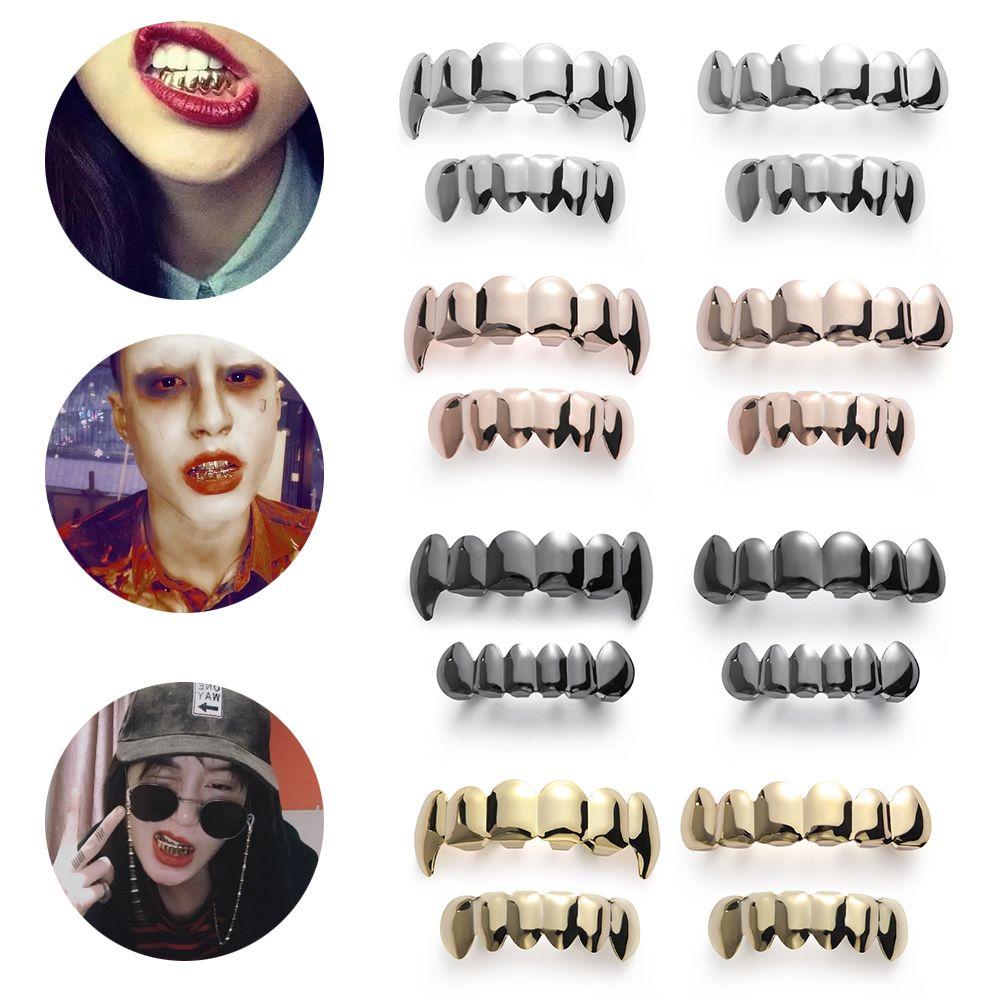 Buy Gangsta Body Jewelry Hip Hop Vampire Fang Teeth Grillz Top & Bottom
