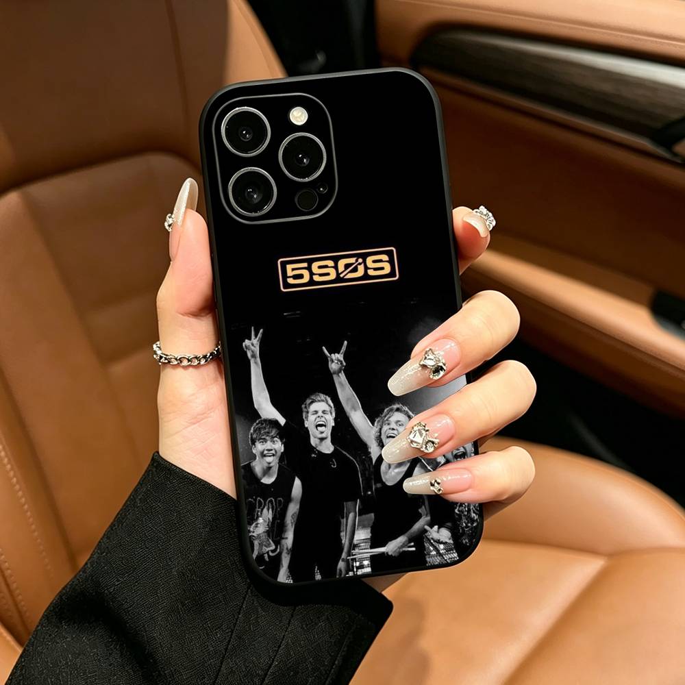 5 S-Seconds of S-Summer Band Phone Case For iPhone 12 13 14 15 16 17 Pro Max, Lightweight and Practical Soft Black Cover