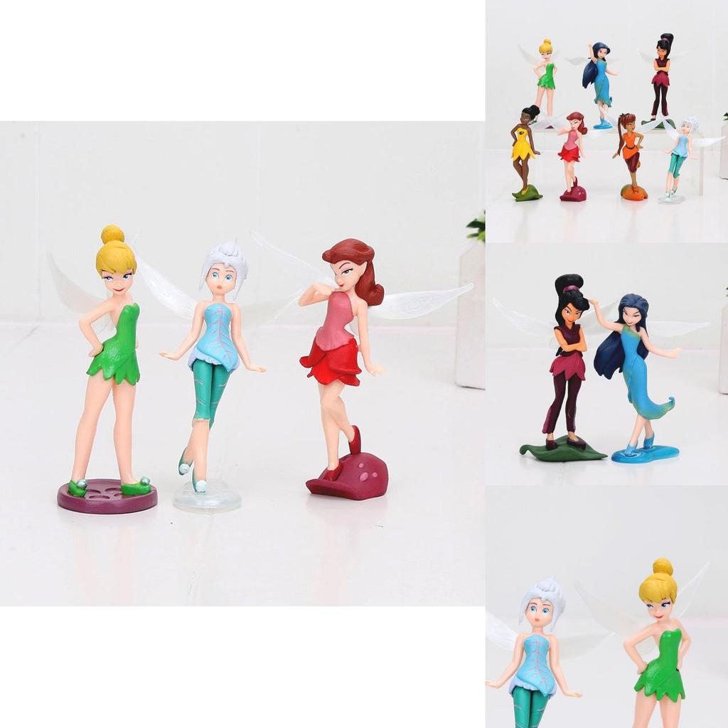 Charming 7 Pcs Tinkerbell Tinker Bell Fairy Action Figures For Kids With Stands