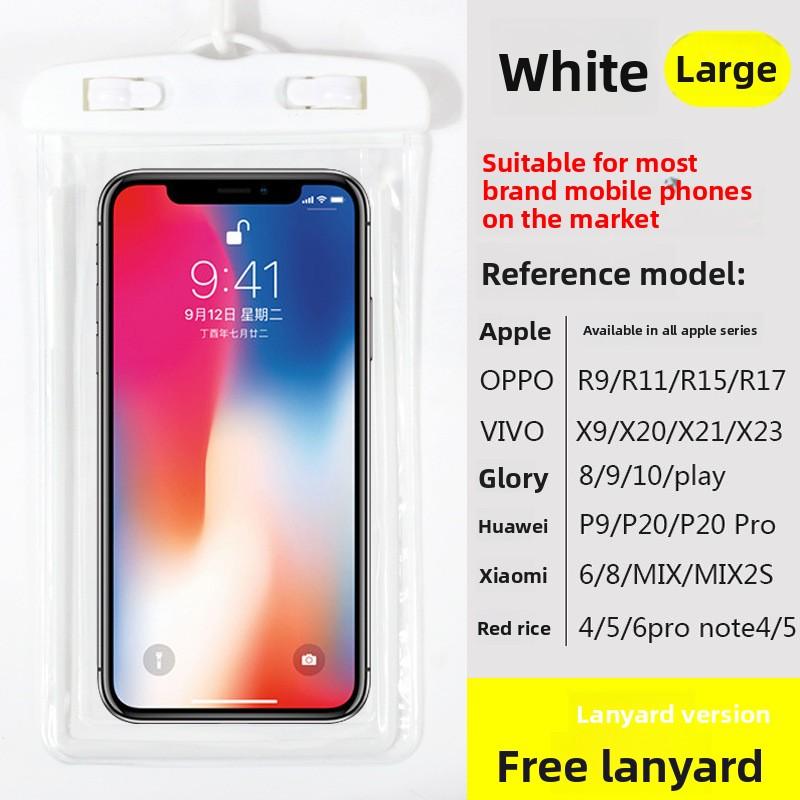 

Універсальний водонепроникний чохол для телефону з ПВХ, плавучий сухий мішок для плавання, дайвінгу, пляжного використання на відкритому повітрі General білий