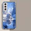 Eisbär und sein Junges unter der Aurora Handyhülle für Samsung Galaxy S25 Edge S24 S23 FE S21 S20 S10 Plus S22 S26 Ultra Cover