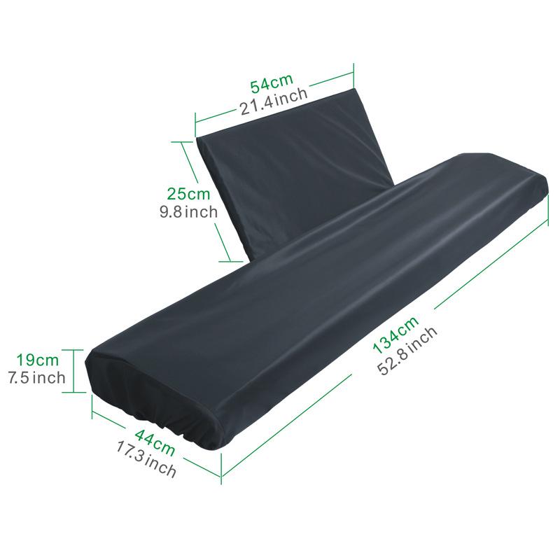 Black Dust Cover for 88-Key Electric Piano, 61-Key Electronic Keyboard, and Children's Keyboard