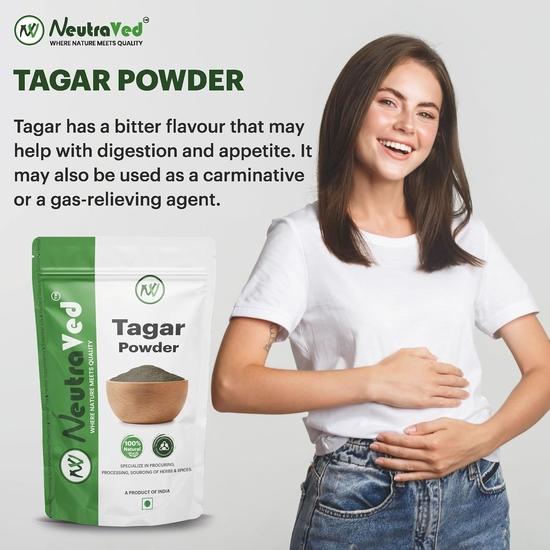 NeutraVed Prášok Tagara - 200 g, na relaxáciu a wellness | Balené v stojacom vrecku so zipsom