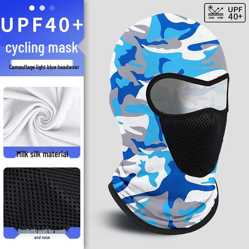Herren Eis-Seide Vollgesichts-Motorrad-Sportmaske - Winddicht & Sonnenschutz Halsbekleidung