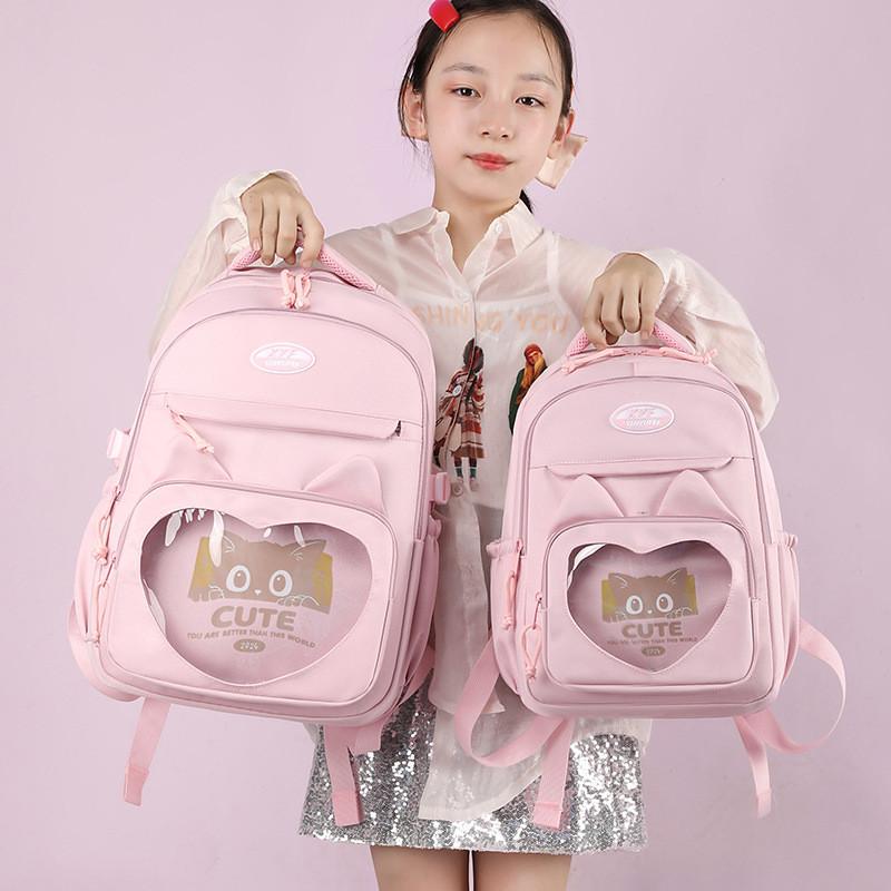 Adorable Kawaii Cat Kids Backpack Lightweight And Spacious For Elementary School Use