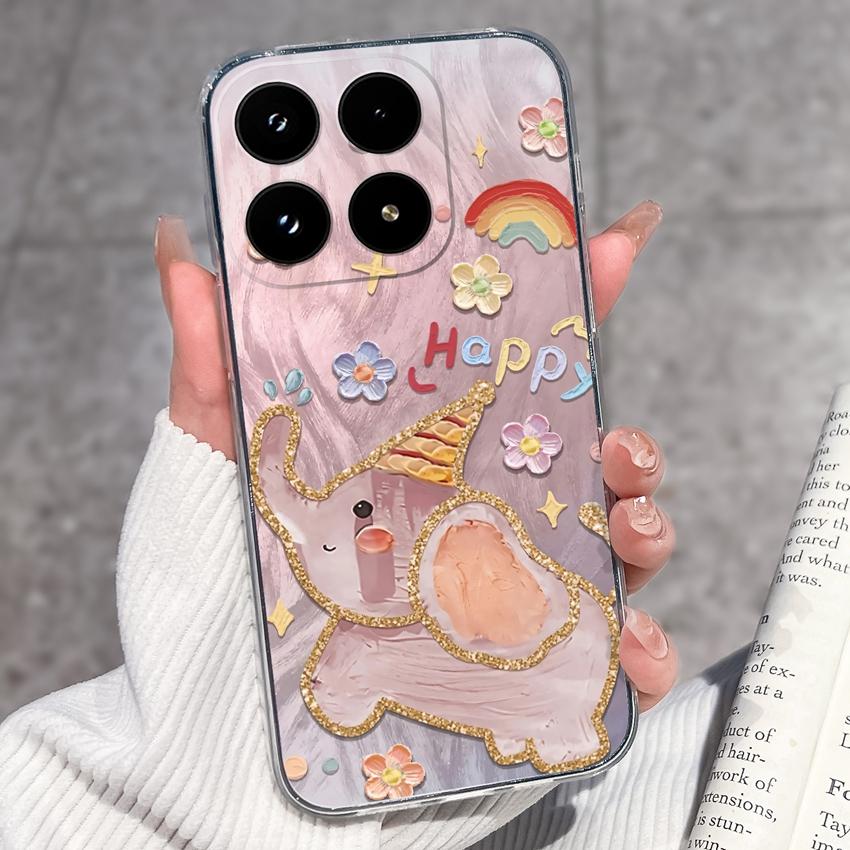 For Xiaomi 17 Mi 11T 11 10T 10 Pro 10S Phone Cover Sleeping Beauty Pattern Black TPU Soft Silicone Shockproof Protective Casing For Xiaomi Bumper Case