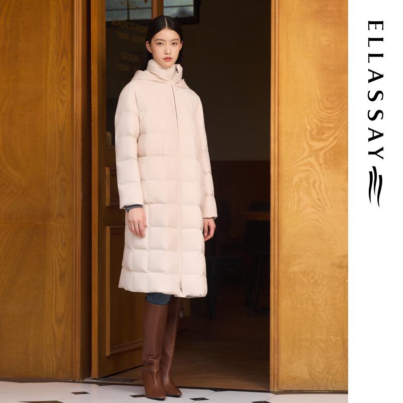 ELLASSAY 2025 Winter Women's Hooded Goose Down Long Jacket