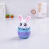 Easter Bunny Decoration Spring Rabbit Figurine with Egg Base for Home Office Desk Shelf Window Sill Decor