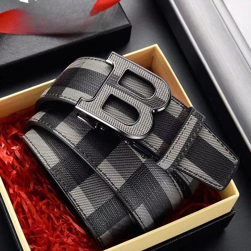 

Belt men s real cowhide alloy automatic buckle letter belt fashionable young people 130cm
