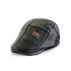 Unisex PU Leather Ivy Cap Adjustable Newsboy Beret Classic Golf Flat Cap Gatsby Driving Fishing Hat for Men And Women