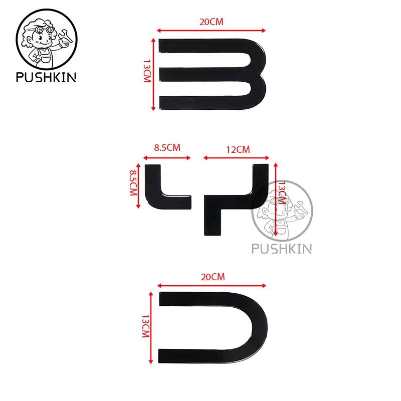 For BYD Shark 6 Trunk Standard 3D Badge Logo Sticker Glossy Black Sticker Decoration Automobiles Parts Accesorios Para