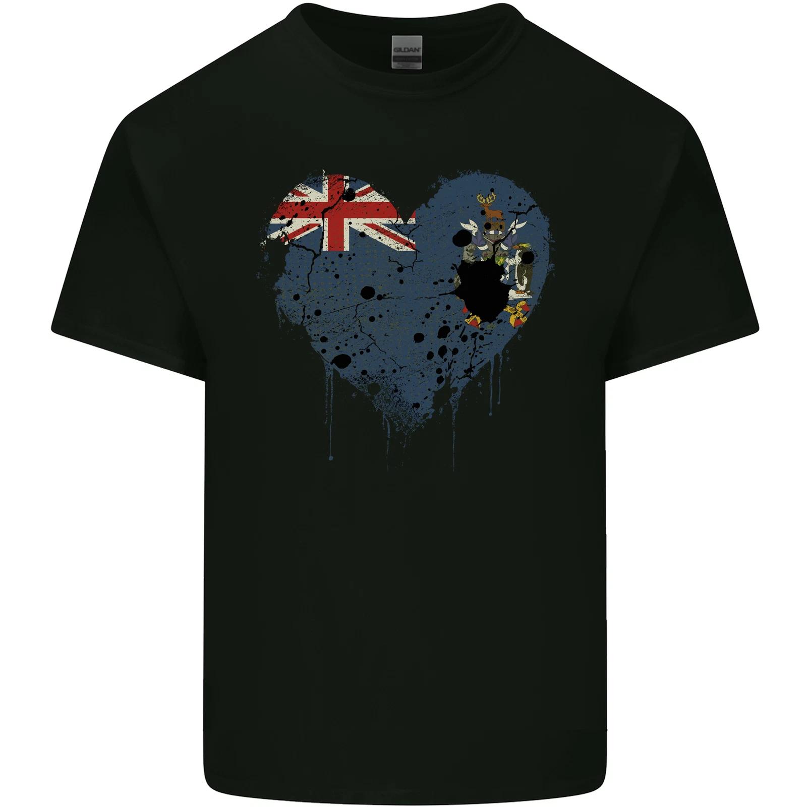 Love Flag South Georgia and Sandwich Islands Kids T-Shirt Childrens 3XL