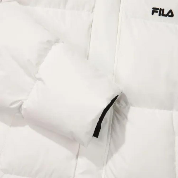 FILA Down Jackets Unisex White Hooded Moderate FS2DJG4104XOWH