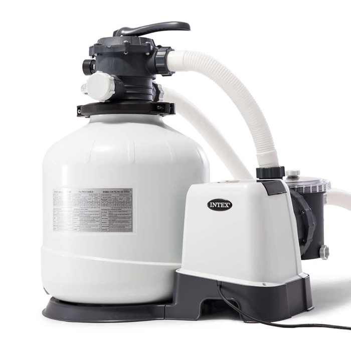 Pompe À Sable - INTEX - 10m3/h - Filtre À Sable - Electrique - Blanc