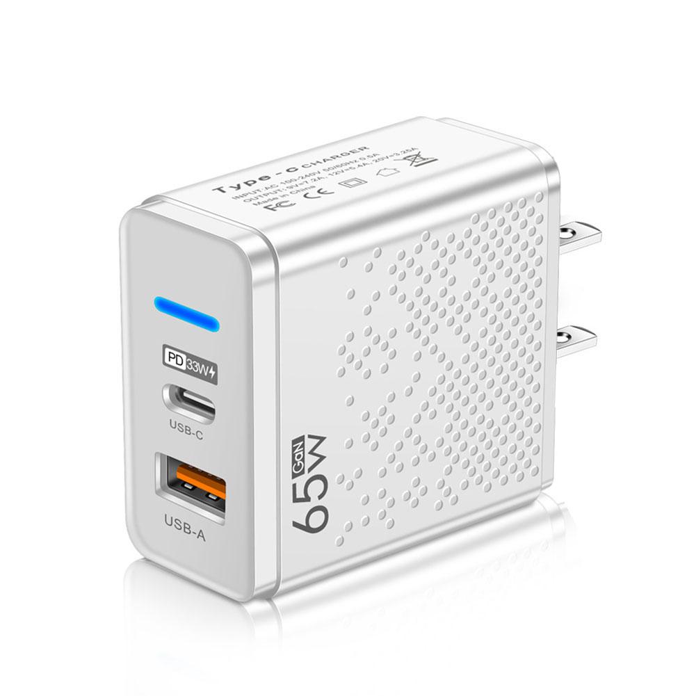 65W GaN Telefonladdare USB PD Riktigt Snabb Laddning Mobiltelefon Typ C Snabbladdare Adapter Hög Hastighet för IPhone Huawei Xiaomi