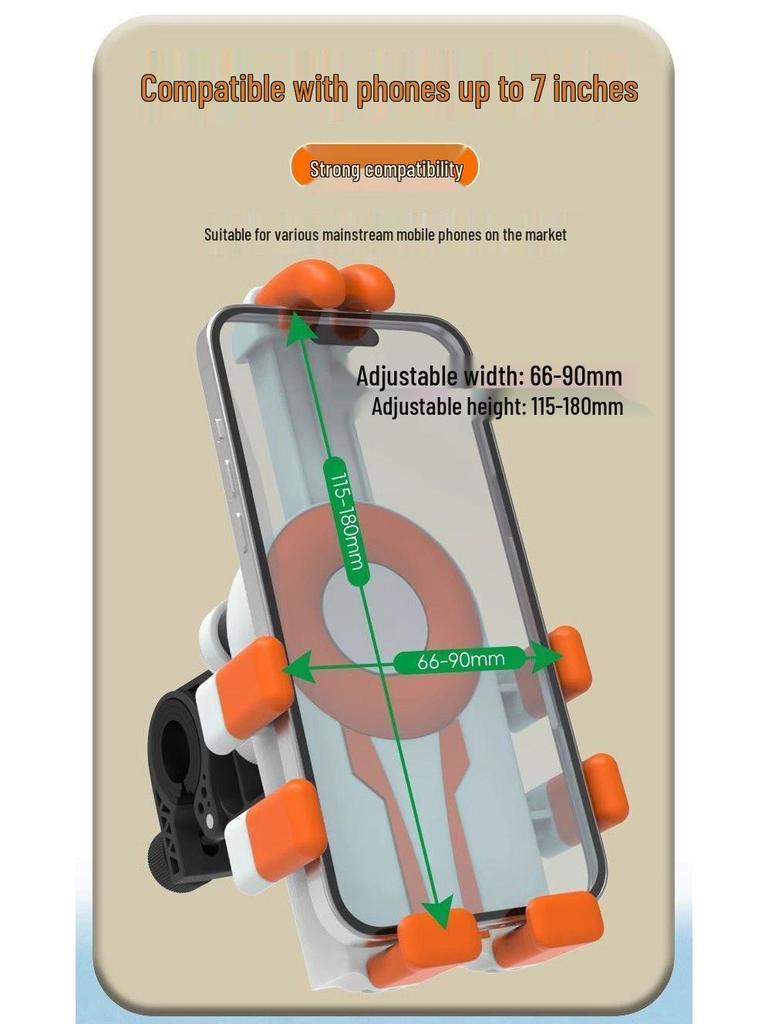 2025 Shockproof Anti-Shake Eight Claw Phone Holder for Electric Vehicles, Motorcycles, and Bicycles