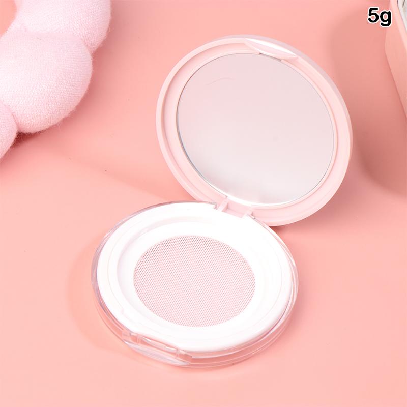 5G Ultra-Thin Mini Elastic Mesh With Mirror Portable Loose Powder Packaging Empty Box Cosmetic Makeup Puff Refillable Pot