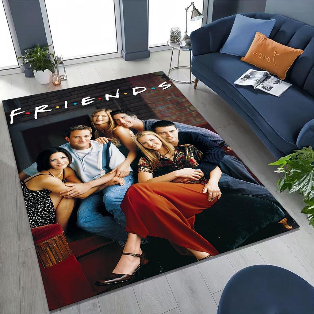 Klassisches Friends Central Perk Schild TV-Teppich für Schlafzimmer Wohnzimmer Sofa Zuhause Fußabtreter Dekor, Große rutschfeste Spielmatte für Kinder