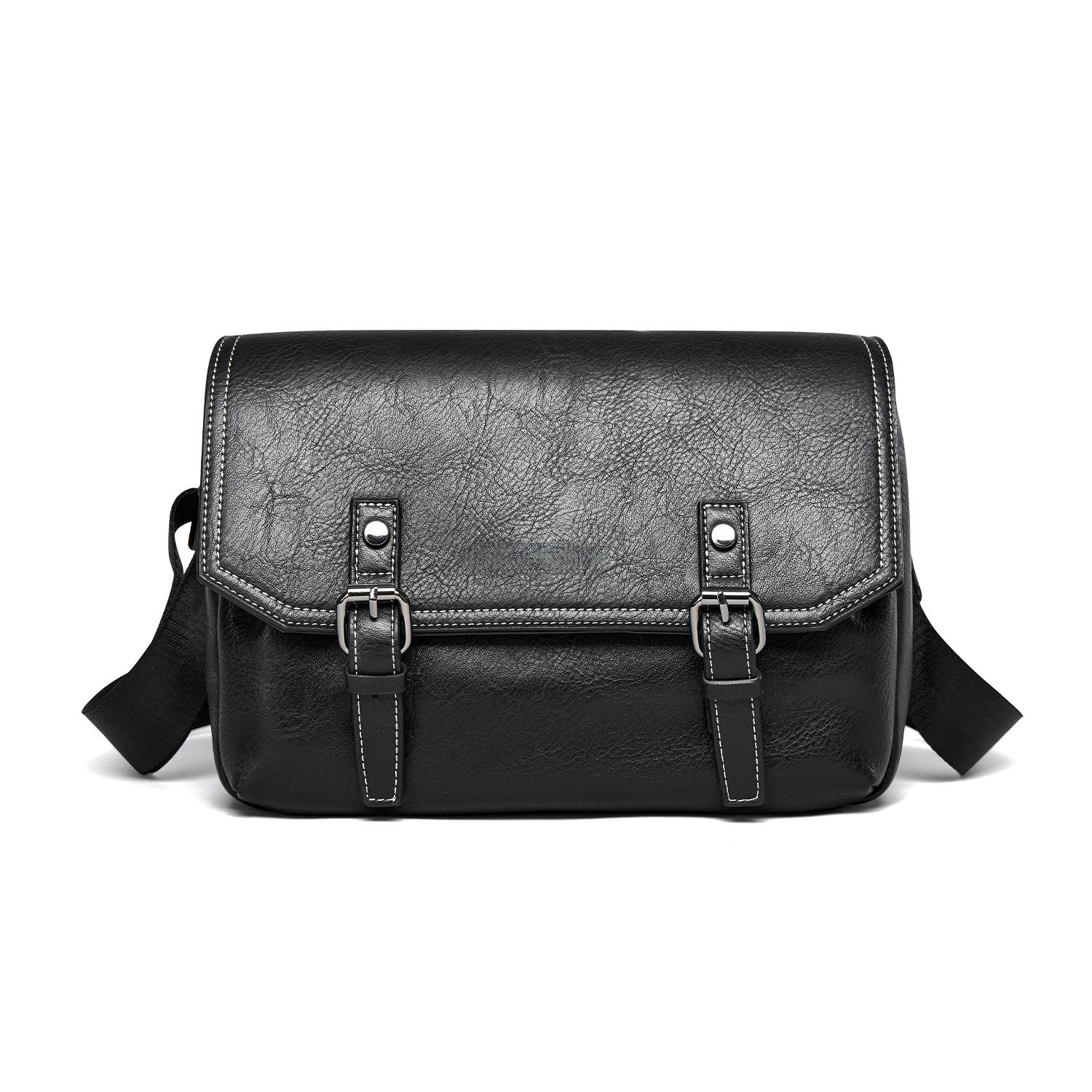 

Одноплечная сумка, сумка-мессенджер через плечо, мужской модный и универсальный рюкзак из искусственной кожи, повседневная сумка через плечо чёрный