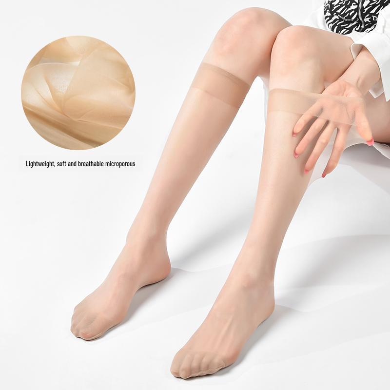 

Женские летние прозрачные нескользящие носки Crystal Beauty длиной до середины икры One Size - Women