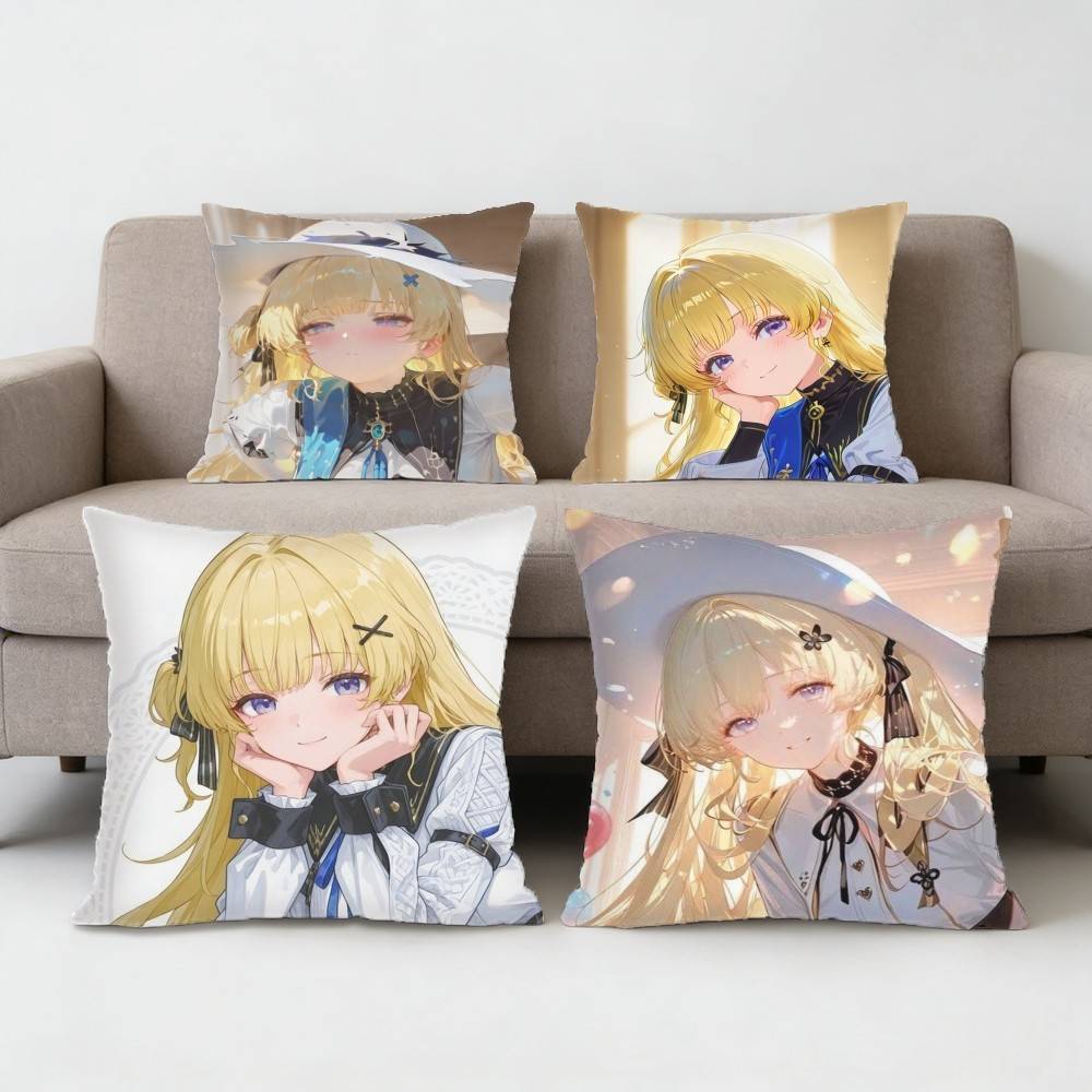 Open world Game Wuthering Waves Phoebe Pillow Case Anti-dustmite Pillowcase Invisible zipper silkySofa cushion cover for bedroom