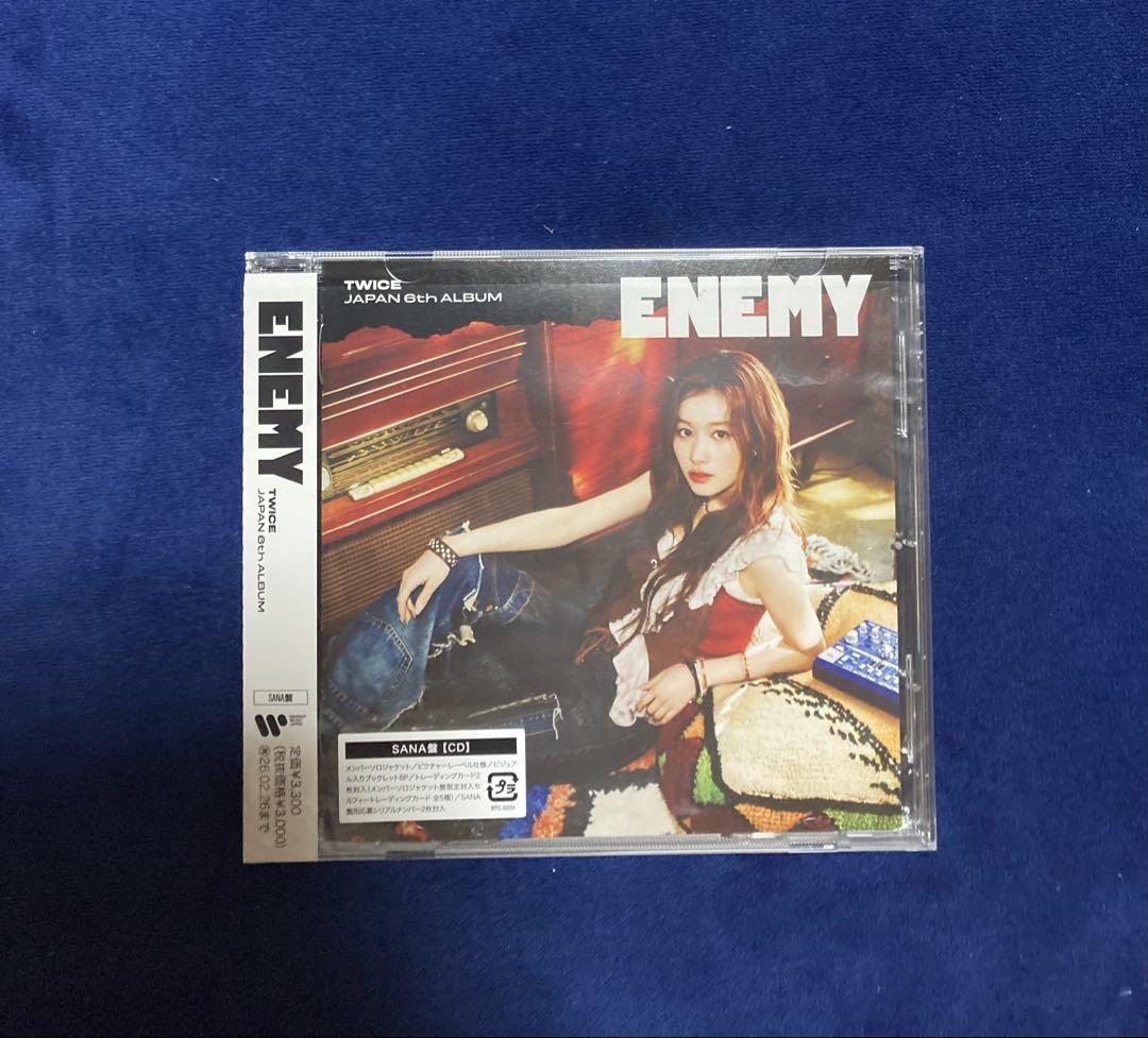 

[USED] Sana trading cards (5 types) & CD TWICE ENEMY solo SANA edition