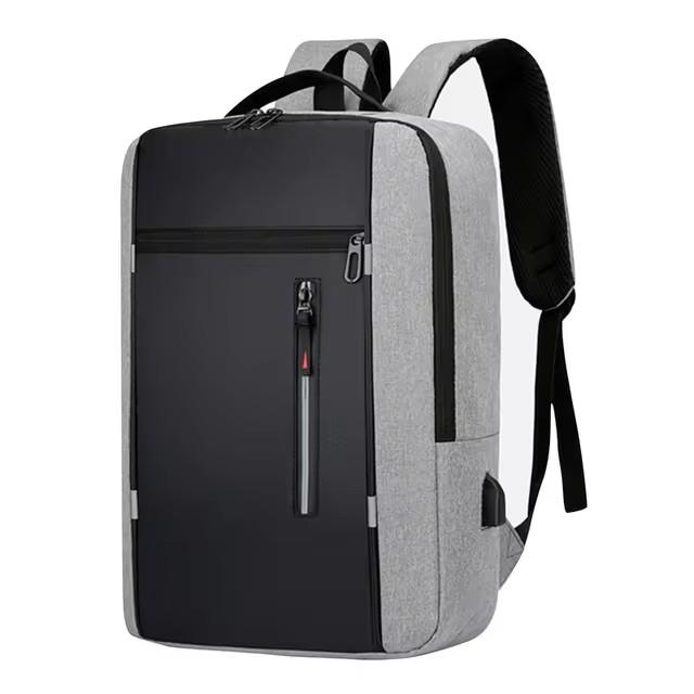Men's Waterproof USB School Backpack Oxford Cloth 15.6 Inch Laptop Backpack Stylish Unisex Business School Back Pack