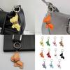 Car Hanging Ornament Key Chain PU Leather French Bulldog Key Chain Creative Gift Bag Charm Pendant Decoration