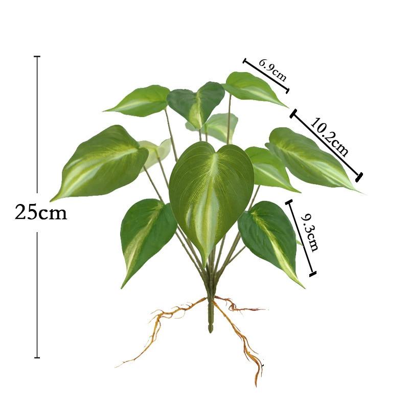 Green Plant Artificial Leaf Wall Decor With Durable Materials For Indoor Garden And Home Office Decor