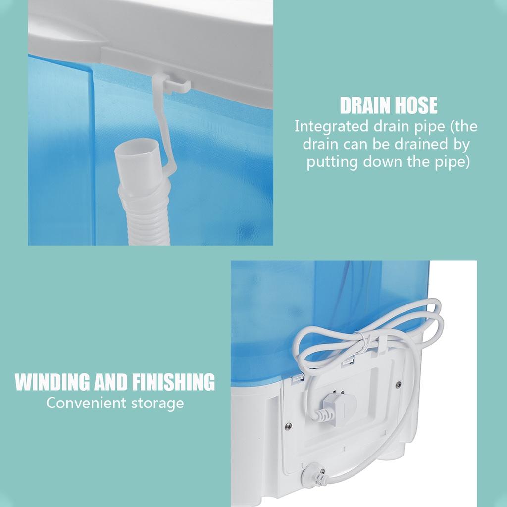 300W Mini Portable Clothes Washing Machine Capacity Small Washer Low Noise Automatic Single-Barrel Washer For Home/Dorm 4.5Kg