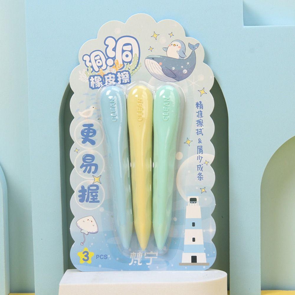 3 sztuki/pudełko Podwójna głowica ołówka Gumka do korekcji postawy Gumka bezśladowa Materiały korekcyjne