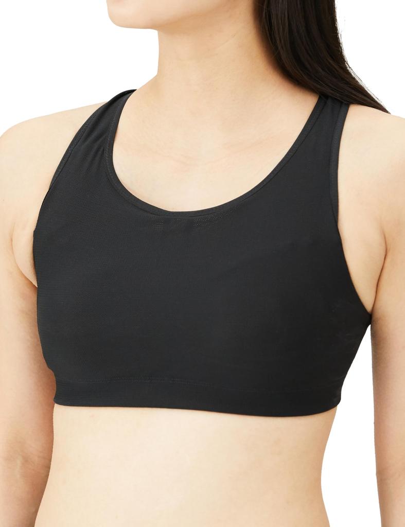 Danskin Mesh Support Sports Bra Size L Women's Breathable, Quick-Drying (DC124900), Black,