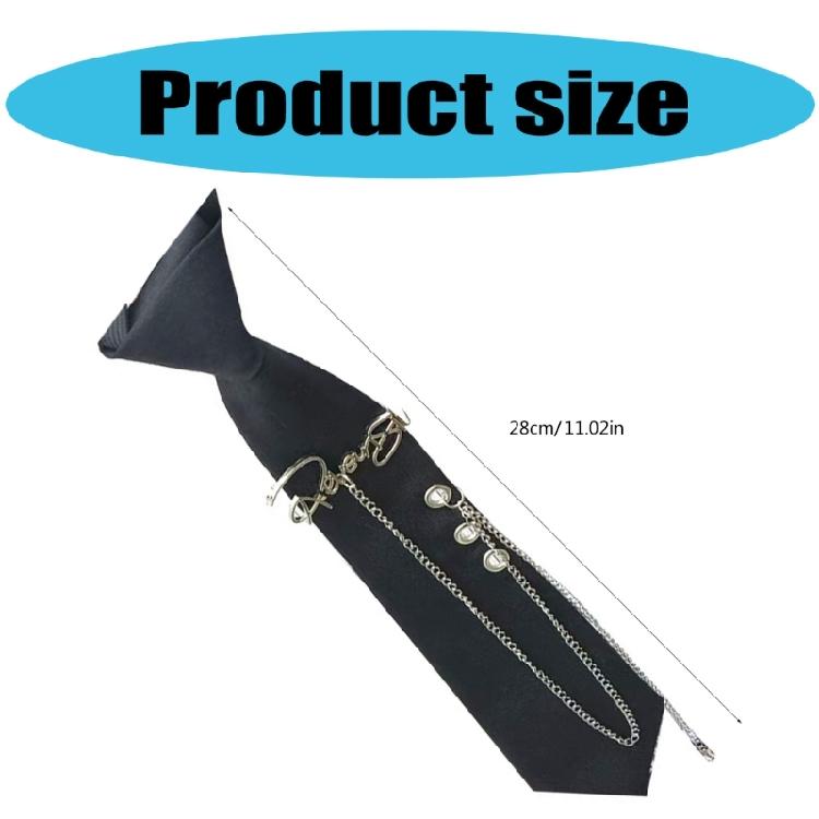 Tassels Chain Tie Knotfree Tie Adjustable Neck Tie Halloween Dressingup Neckwear