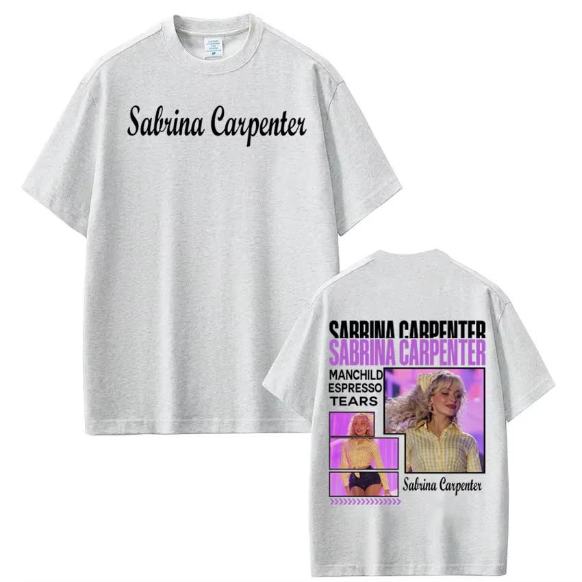 Hot Selling Sabrina Carpenter Tour World Poster Print Tshirt Men Women Loose Casual Oversized Top Soft Cotton Summer New Tee