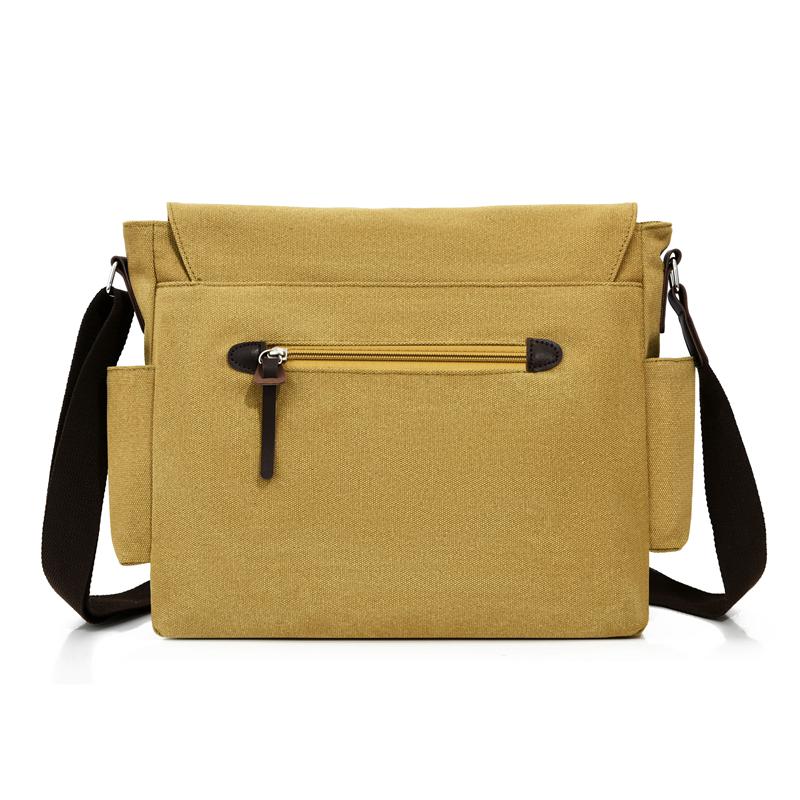 Men's Retro Canvas Messenger Bag – Casual Crossbody Sling with Adjustable Strap for Outdoor & Travel Use