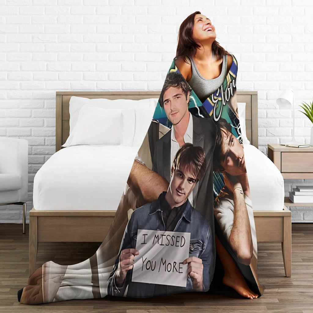 Coperta Super Morbida da Viaggio Jacob Elordi Coperta Plaid Retrò Copriletto in Flanella per Arredamento Casa Fantasia Copertura per Divano Letto