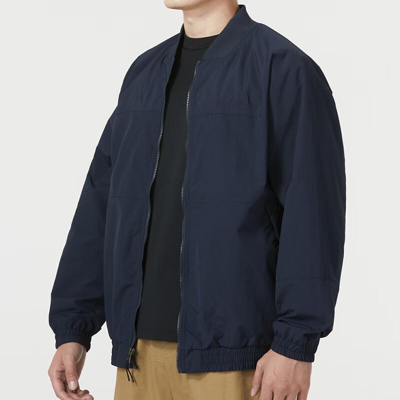 Timberland Solid Color Outdoor Casual Windproof Water-Repellent Stand Collar Jacket Men Jackets Navy-Blue A6R87-433