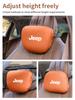 Car Suede Leather Headrest Seat Waist Cushion Pillow Jeep Patriot Commander Renegade Compass Grand Cherokee Wrangler Gladiator QW1