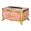 European Tissue Box Large Capacity Easy Access Tissue Box Cover Acrylic Paper Napkin Holder Luxurious Home Decoration