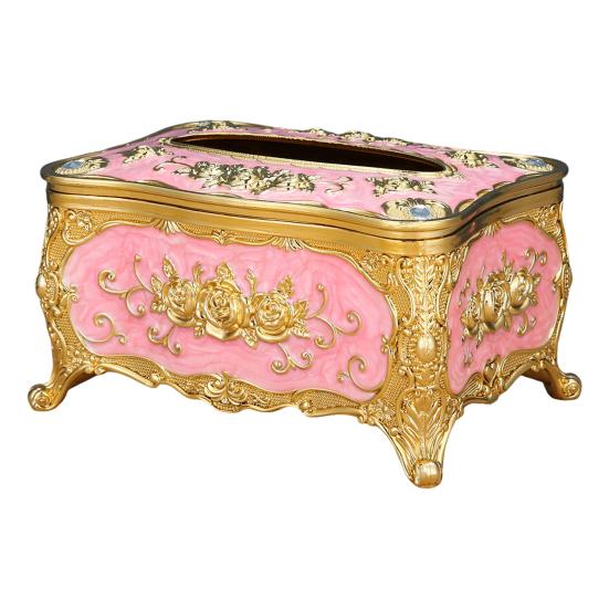 European Tissue Box Large Capacity Easy Access Tissue Box Cover Acrylic Paper Napkin Holder Luxurious Home Decoration