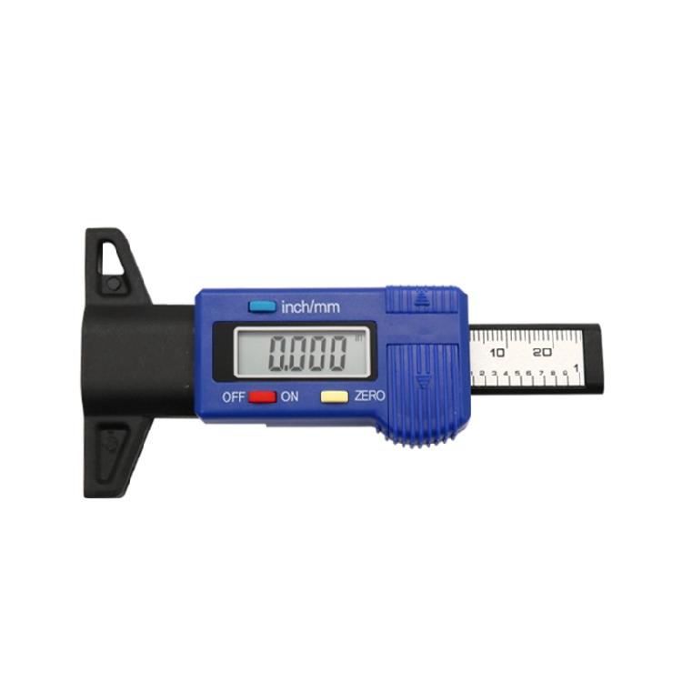LCD Digital Tire Tread Depth Gauge Tool with Inch & MM Conversion for Motorbike