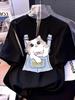 New Style Cat-pattern Short-sleeved Shirt Comfortable Fashionable Printed T-shirt Men Women Cute Short-sleeved Casual Tops