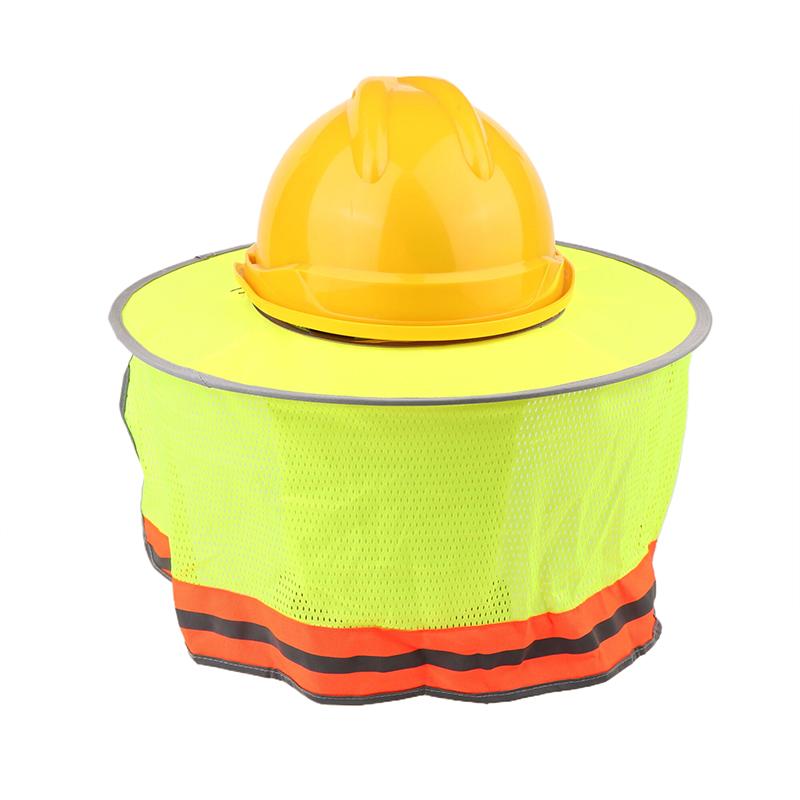 1 Piece Neck Shield Helmets Reflective Hat Summer Sun Shade Safety Hard Hat Brim Reflective Cap Cover For Construction Workers