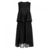 Shop Women S SleeveleSS Vacation Look waiStband Pleated Frill Long dreSS Black