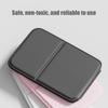 Desktop Mini Foldable Makeup Mirror Solid Color Pu Leather Simple Portable Wear-Resistant Student Compact Handheld Makeup Mir