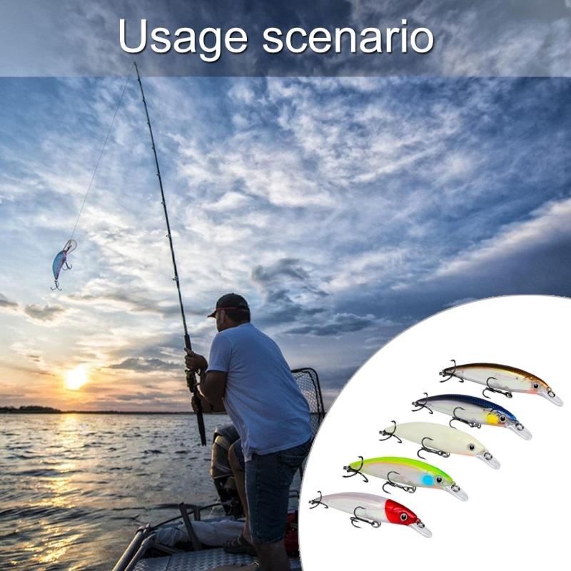 5Pcs Minnow Fishing Lures Wobbler Glow Hard Baits 7g/14g Crankbaits Walleye Swimbait for Freshwater Saltwater Fishing
