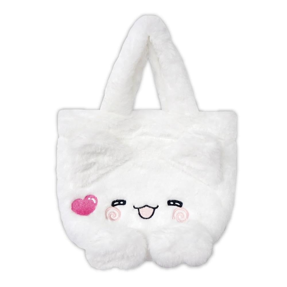 K Company Hanamaru Ghost Fluffy Mini Tote Bag, Hanamaru/Heart, HO-FMT-HH