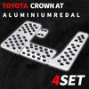 Wellvie classy Toyota Crown AT Aluminum Pedal Covers of for Car Car Specific Parts (Set 4) Majesta/Royal/Athlete/MJ17 Series/MJ18 Series/MJ20