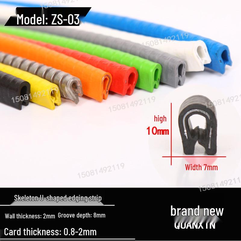 U-Shaped Rubber Edge Banding for Glass and Steel Tiles