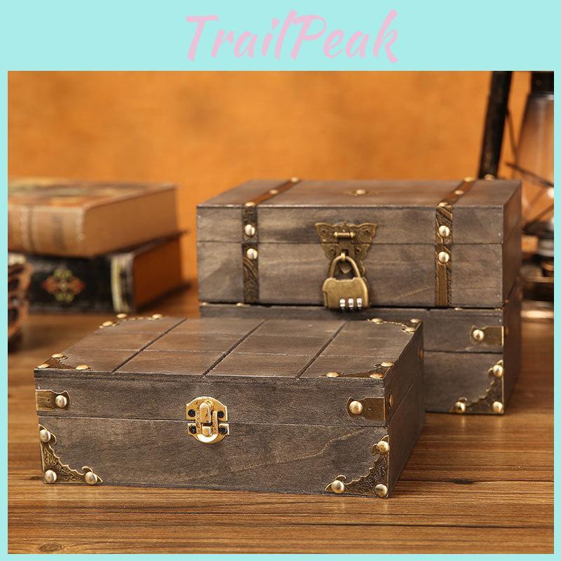 Luxury Wooden Organizer Box With Lock For Desk Storage And Living Room Decor